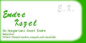 endre kszel business card